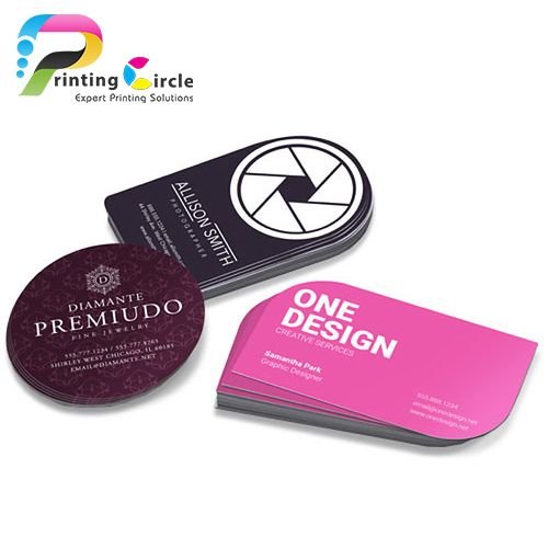 die cut business cards vistaprint