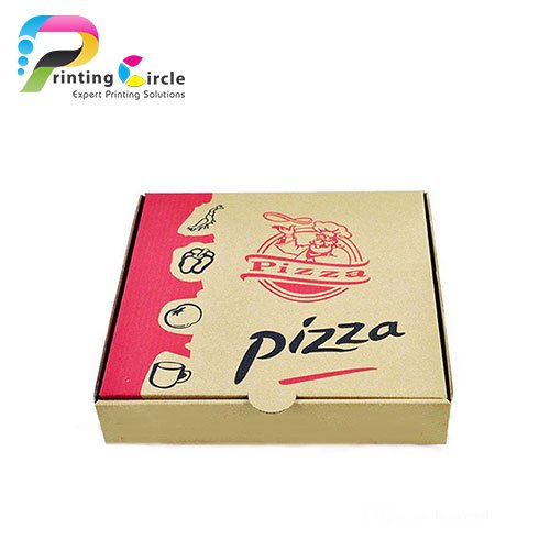 Custom Logo Printed on Top White Pizza Boxes - 25 Pcs Corrugated Take Out Cardboard Delivery Pizza Boxes